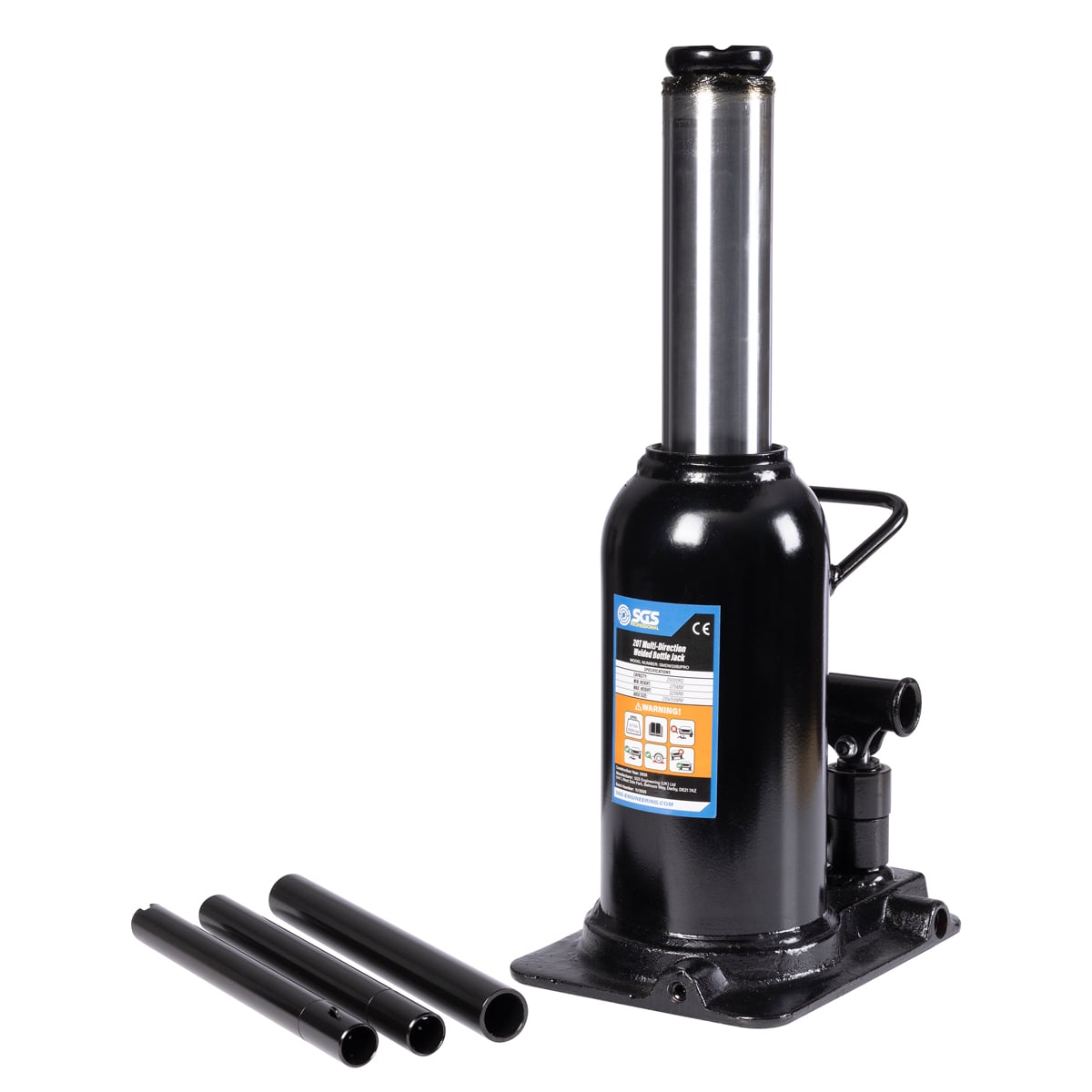 SGS Pro 20T Multi-Direction Welded Bottle Jack | 150-200mm Stroke